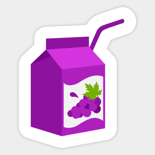 Grape Juice Box Sticker